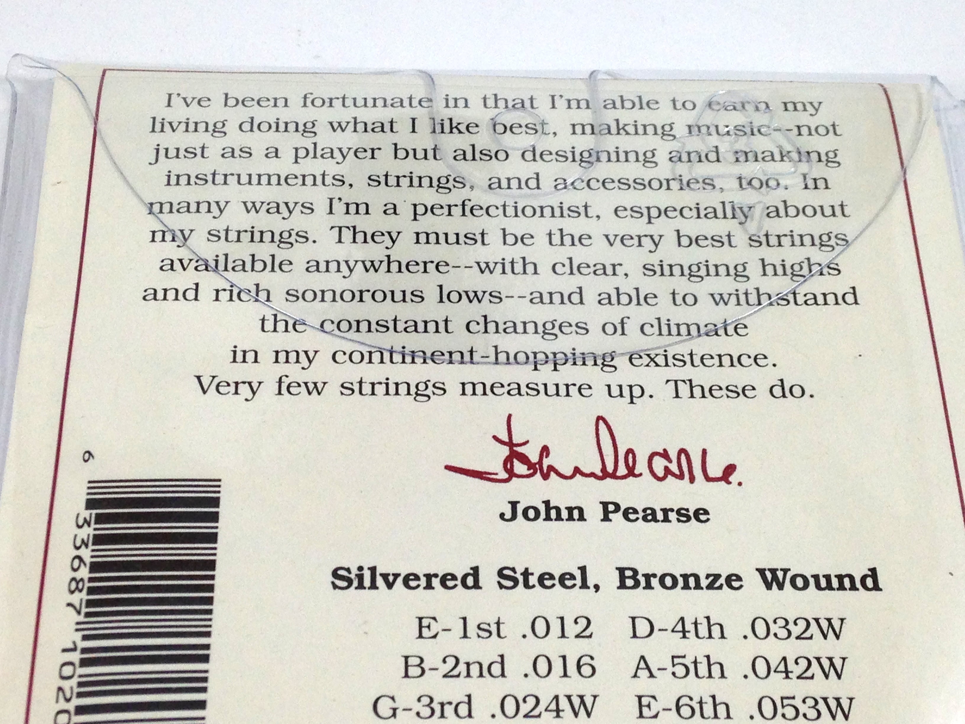 John Pearse Guitar Strings 2-Packs Acoustic 80/20 Bronze Wound Light #200L