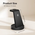 thumbnail image 5 of Charging Station, 15W Wireless Charger for iPhone 17 16 15 14 13 12, 3 in 1 Charger Stand for iWatch Series, for Airpods 4 3 2, Wireless Phone Charger for Samsung Galaxy, Black, 5 of 11