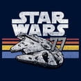thumbnail image 2 of Mens Star Wars Millennium Falcon 77' Vintage Stripes Sweatshirt, 2 of 4
