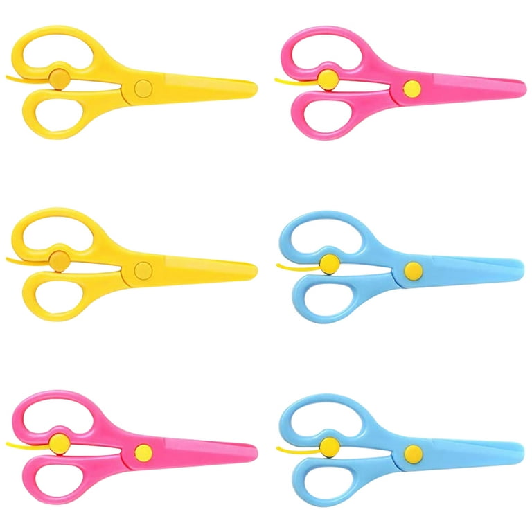 Frcolor Scissors Safety School Art Kids Crafts Beginner Kindergarten  Scissor Work Tip Blunt Student Shears Craft Toddler Small 