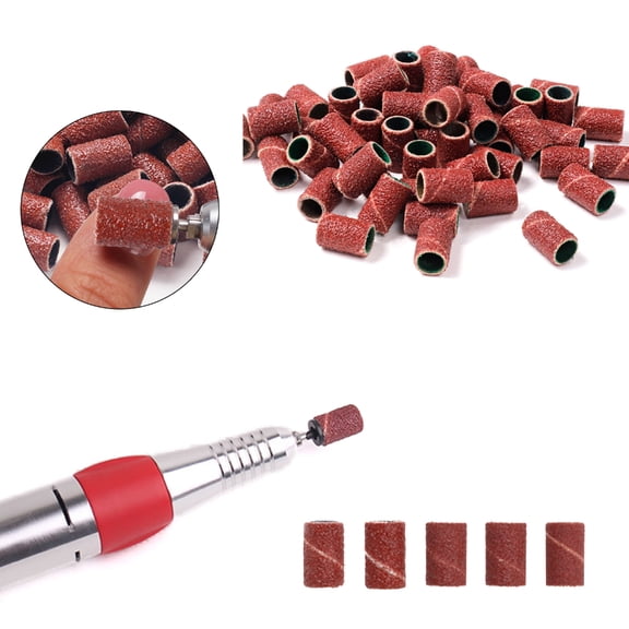 80/120/150/180/240Grit Nail Machine Nail Drill Bits Sanding Bands Set for Nail