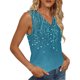 thumbnail image 2 of TaTaai Womens Printed Camisole Top Sleeveless V Neck Strap Design Tshirt Loose Fit Fashion Spring Summer Casual Wear Gift, 2 of 6