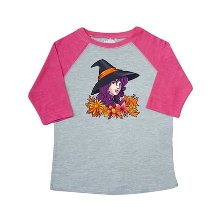 

Inktastic Witch with Autumn Flowers and Leaves Gift Toddler Boy or Toddler Girl T-Shirt