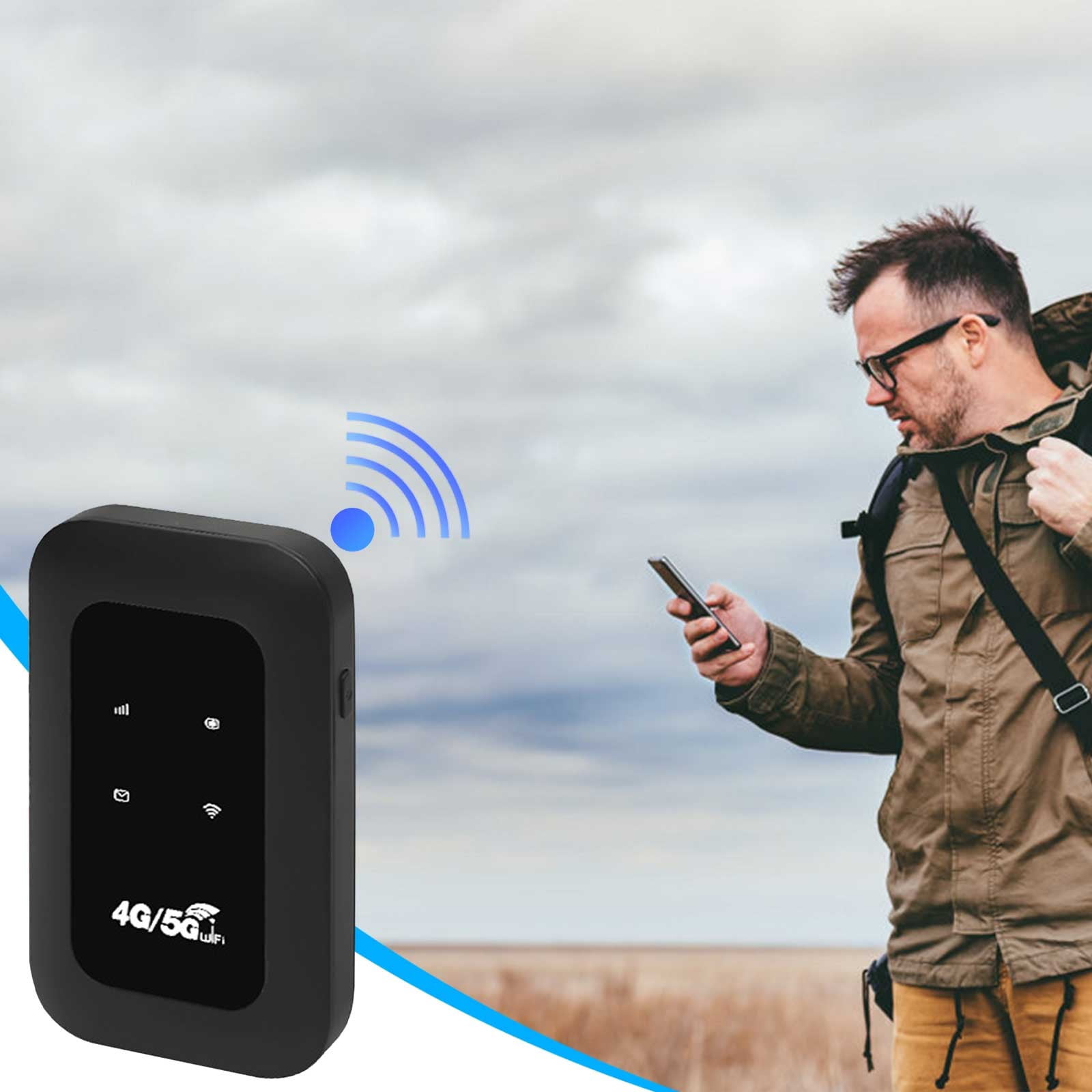 4G LTE Mobile WiFi Hotspot Router with SIM Card Slot - Portable Wireless Travel Router for Car, High Speed 150Mbps, Supports Multiple Devices, Easy Setup