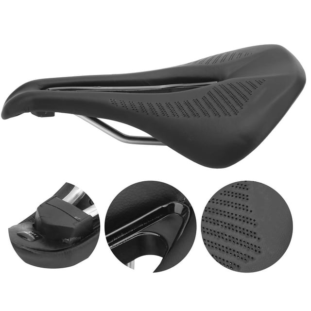 Bike , Ccycling Saddle PU Leather Breathable Hollow Opening for Cycling Sear Replacement