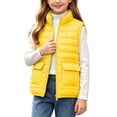 thumbnail image 2 of KICILVS Kids Puffer Vest Zip Up Quilted Sleeveless Jacket with Pockets Lightweight Warm Waistcoat for Winter Wear 4-15 Years, 2 of 9