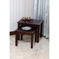thumbnail image 2 of D-Art Collection Solid Mahogany Wood Nesting Tables in Dark Brown (set of 2), 2 of 3