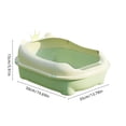 thumbnail image 3 of Dvkptbk Cat Litter Box with High Sides, Splashs Proof Designs, Open Top Cat Litter Pan Include Scoop Easy Cleaning, Green, 3 of 6