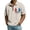 Beige, variant on Mens American Flag Patriotic Polo Shirts Blue 2xL