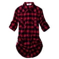 thumbnail image 2 of Matchstick Women Long Sleeve Flannel Plaid Checked Shirt (XS-XXL), 2 of 5