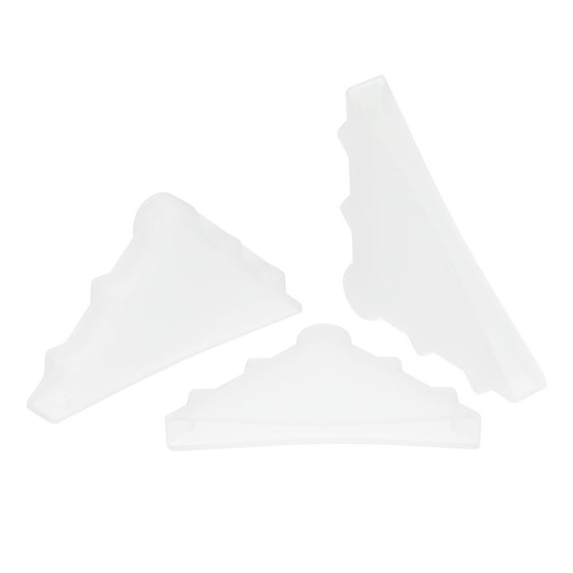 Uxcell Protège-Coins 20 Pack 6x65 mm en Plastique, Coins Triangulaires, Coussin, Blanc
