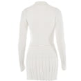 thumbnail image 4 of Vestido Traje de crochet de 2 piezas para mujer Conjunto de falda tipo cárdigan de punto sexy Ropa de club Kuymtek Blanco T S para Mujer, 4 of 8