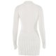 thumbnail image 4 of Vestido Traje de crochet de 2 piezas para mujer Conjunto de falda tipo cárdigan de punto sexy Ropa de club Ygjytge Blanco T M para Mujer, 4 of 7
