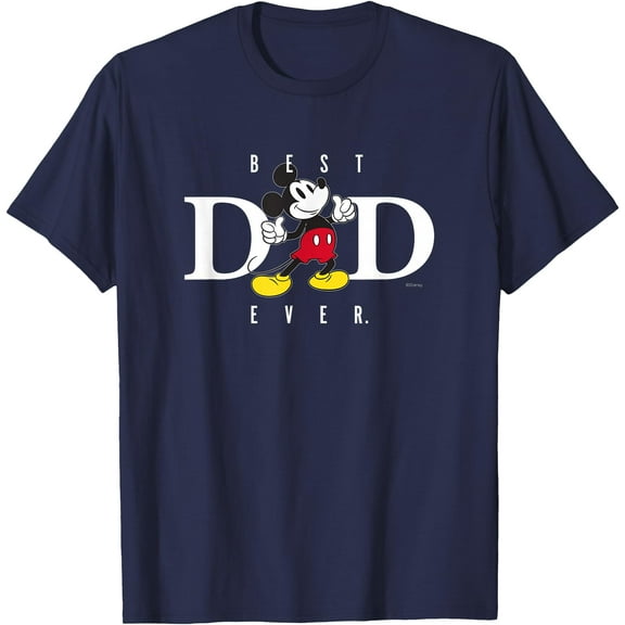 Mickey Mouse Best Dad Ever Thumbs Up Father's Day DTG Print Unisex T-Shirt