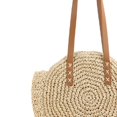 thumbnail image 2 of Bolso de hombro de paja para mujer, bolsa de playa hecha a mano, redonda, grande, ahuecada, Simple y a la moda, 2 of 5