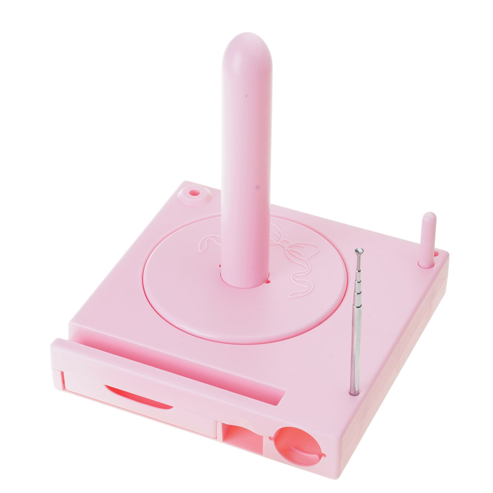 Yarn Spool Holder with Phone Stand and Sliding Drawer Multifunction Yarn Holder Yarn Dispenser Thread Bobbin Organiser
