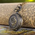 thumbnail image 3 of Reloj de bolsillo Vintage Roses Reloj de bolsillo de cuarzo con cadena, reloj de bolsillo con números romanos, 3 of 5