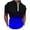 Blue, variant on Golf T Shirts for Men Gradient Print Half Zip Shirt for Office, Streetwear Lightweight Shirt