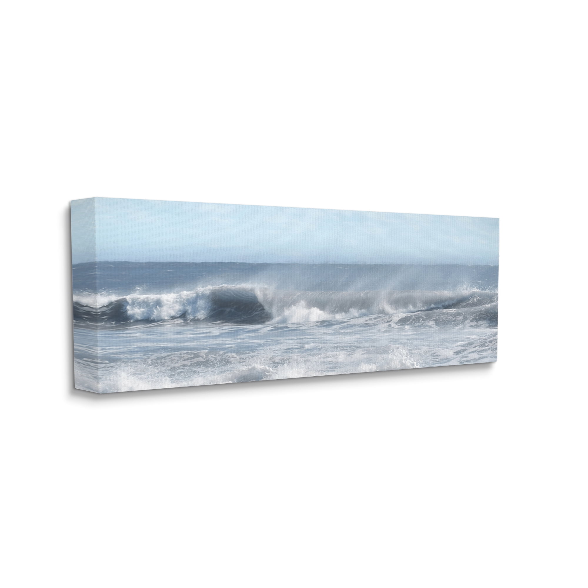 Stupell Beach Foam Splashing Waves Landscape Photography Gallery Wrapped Canvas Print Wall Art