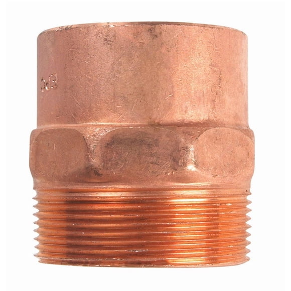 Adaptador de tubo NIBCO Copper, 2 x 2 pulgadas, cobre x 2 pulgadas, MIP, 1 paquete