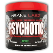 Insane Labz Psychotic - Pre Workout Powder - 35 Servings - Apple