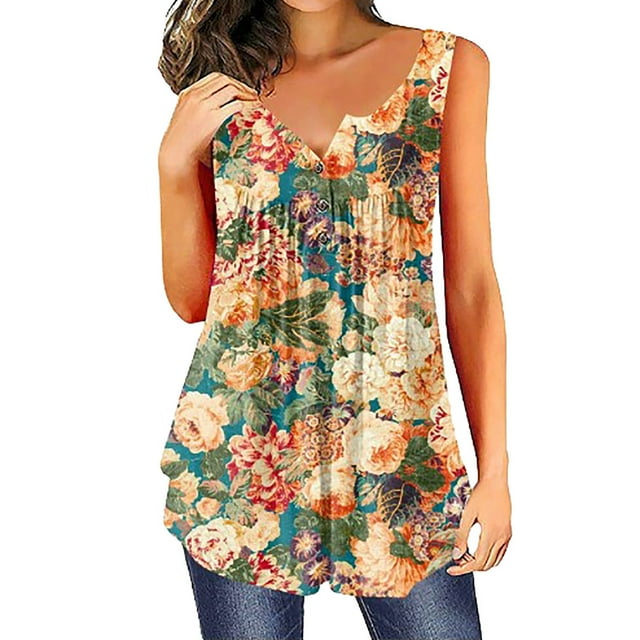 Gibobby Camisa de lino y algodón sólido de verano para mujer, manga larga, suelta, talla grande, parte superior de lino de largo medio(Naranja,G)