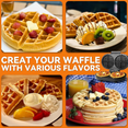 thumbnail image 2 of Double Belgian Waffle Maker Thick, 2 X 6” Round Waffle Maker, Belgium Waffle Iron,  with Non-stick Plates, 1200W, Perfect for Kids & Family Breakfast, Graphite, 2 of 6
