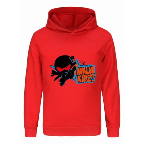 Ninja Kidz Youth Hoodie – Kids Sweatshirt with Colorful Print, Boys Girls Activewear for School or Play