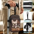 thumbnail image 5 of COEQINE Forearm Crutch Bag for Seniors Men Women Boston Terrior Paw Brown Walking Cane Attachment, Organizer Pouch, 2 Pockets, Lightweight, for Walking Cane & Elbow Crutches, 5 of 7
