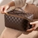 thumbnail image 3 of Bolsa de almohada cuadrada, bolsa de cosméticos para mujer, gran capacidad, portátil, bolsa de almacenamiento para cosméticos de viaje cibernética, 3 of 5