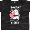 thumbnail image 4 of Inktastic I Love My Sister with Panda Illustration Boys or Girls Baby Bodysuit, 4 of 5