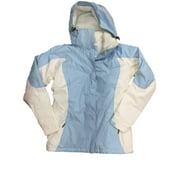 Womens Blue & Cream Lightweight Soft Shell Jacket Activewear Coat X-Small 2-4