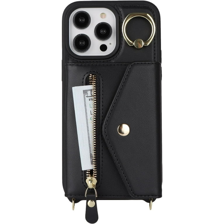 for iPhone 11 Pro Max Case Wallet with Strap for Women,Crossbody