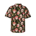 thumbnail image 3 of Uemuo Edgehog and Mushrooms Printed Regular Fit Short Sleeve Casual Hawaiian Shirt for Men,Aloha shirt,Tropical shirt,Floral print shirt,Vacation Beach shirt-Small, 3 of 9