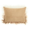 thumbnail image 3 of Nourison Couture Fur Ombre Tibetan Lamb Decorative Throw Pillow, 14" x 20", Beige/White, 3 of 3