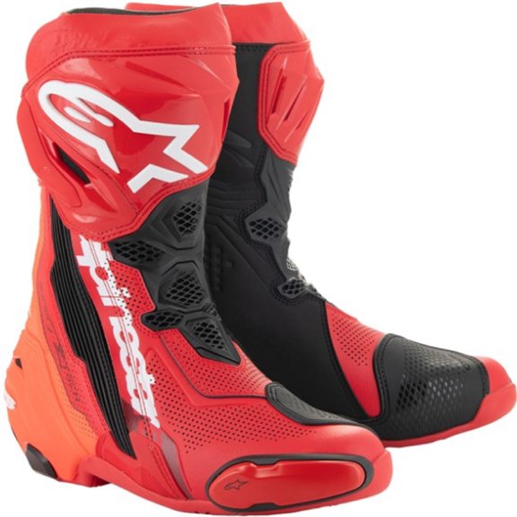 Alpinestars Supertech R Vented Adult Street Motorcycle Boots - Red / 39
