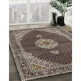 thumbnail image 2 of Ahgly Company Indoor Rectangle Traditional Light French Beige Brown Medallion Area Rugs, 7' x 9', 2 of 6