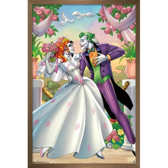 DC Comics - Harley Quinn - Romance Wall Poster, 14.725" x 22.375", Framed
