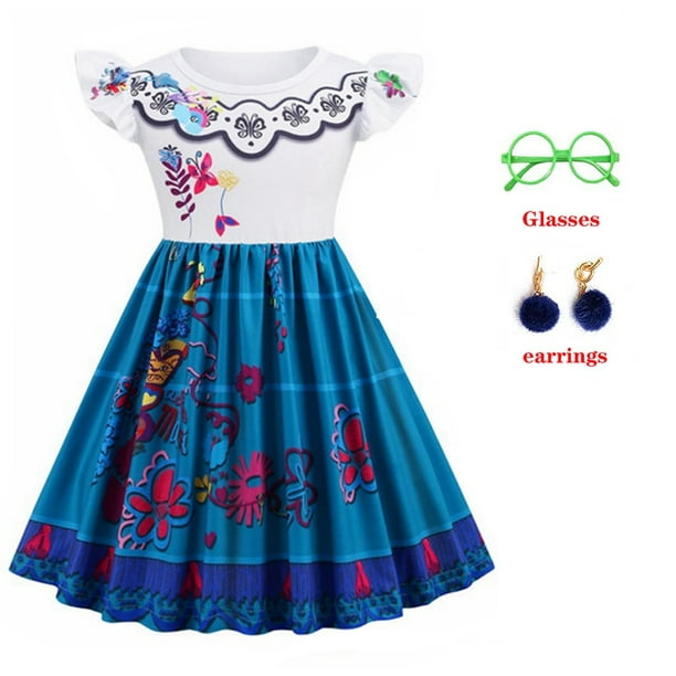 Disney Encanto robes de charme Halloween été enfants princesse Mirabel robe  fête d'anniversaire jeu de rôle Costume enfants robes de bal 