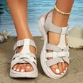 thumbnail image 6 of hoksml Women T-Strap Adjustable Ankle Strap Wedge Sandals Open Toe PU Casual Sporty Summer Beach Sandals, 6 of 7