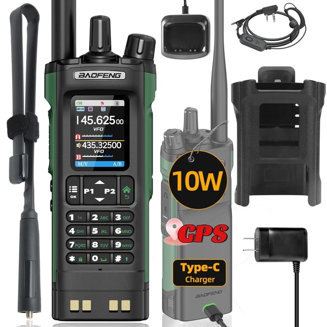 Ham Radio BAOFENG UV32 Walkie Talkie portátil de 10 W con GPS