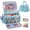 Turquoise, variant on Double Layer Sewing Organizer Bag with 2 Clear Storage Sewing Boxes