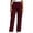 Wine-10, variant on Sentuca Cargo Pants for Women with Pockets Elastic Waist Button Pants Solid Color Sports Hiking Travel Trousers Wine M