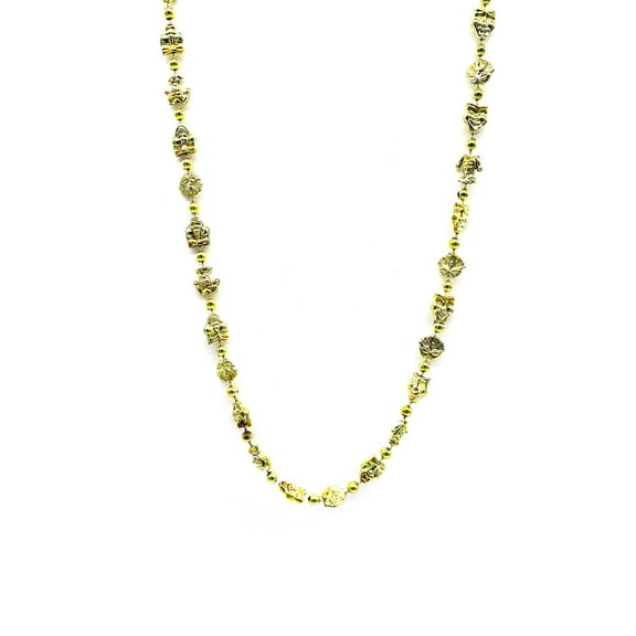 36" Mardi Gras Style Bead Necklace - Purple, Green and Gold (Dozen)