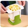 thumbnail image 3 of Picadora de verduras, picadora de gadgets multifuncional, cortadora de mandolina portátil de acero inoxidable, para patatas y frutas (blanco) brillar Electrónica, 3 of 5