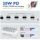thumbnail image 4 of Estación de carga USB C para múltiples dispositivos Apple, 100 W, 4 PD y 2 estaciones de carga USB c, 4 of 7