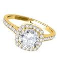 thumbnail image 2 of Aonejewelry 1/2 Ct. Halo Engagement Diamond Ring Crafted In 14k Solid Yellow Gold, 2 of 4