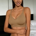 thumbnail image 6 of Fesfesfes Women's Seamless Wirefree Bra Comfortable Everyday Bralette No Underwire Full Coverage Soft Stretch Sleep Bra with Wide Straps, 6 of 8