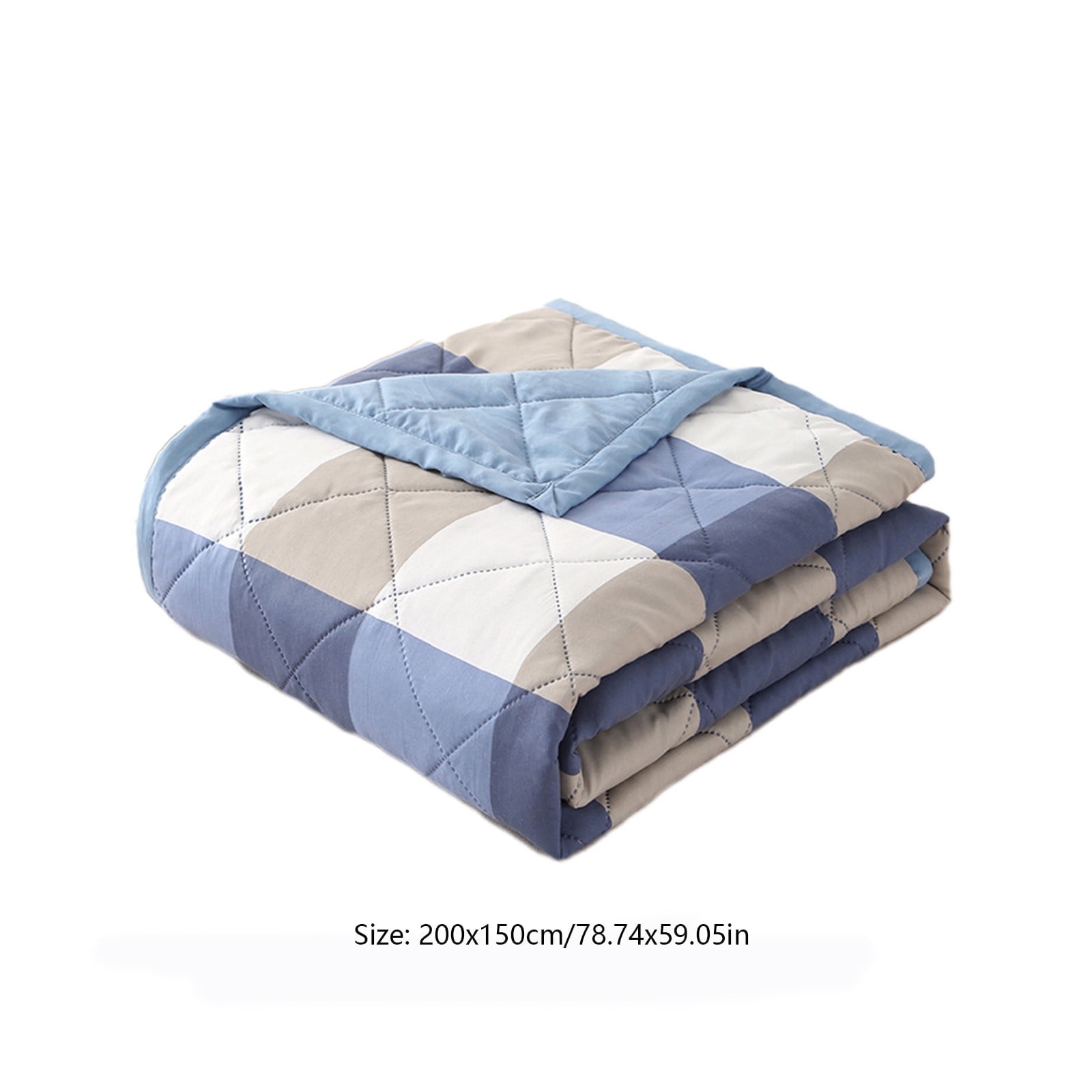 Quilt Queen Size - Summer Conditioning Quilt, Oversized Bedding Soft Coverlet Quilts Queen Size, Naked Sleeping Skin-friendly Washed Cotton Refrigerated Comforter for All Season(79 x 59 in)