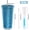 Blue, variant on Stainless Steel Water Bottles Diamond Full Rhinestone Coffee Cups Bling Water Cups